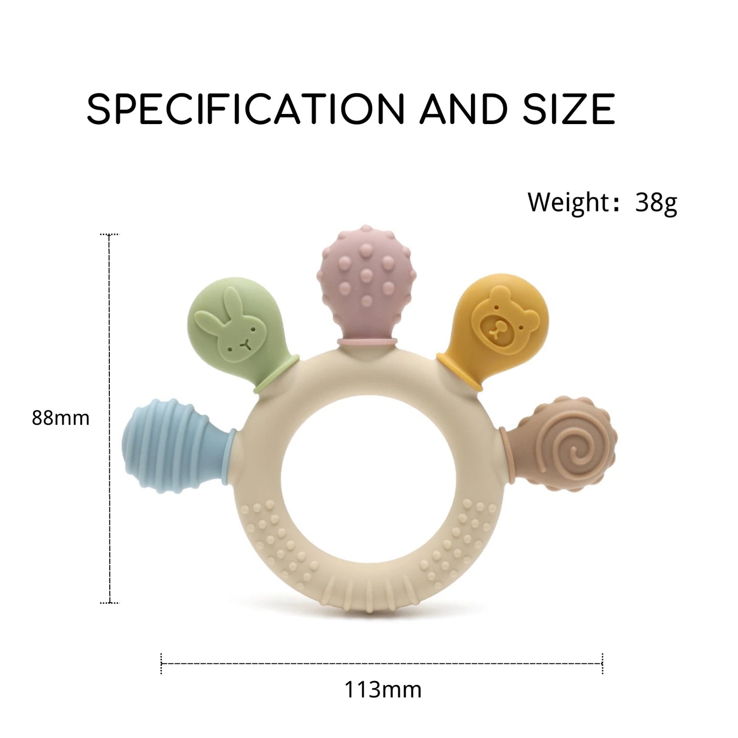 Silicone Baby Teether for Gum Relief - EleganceGeek
