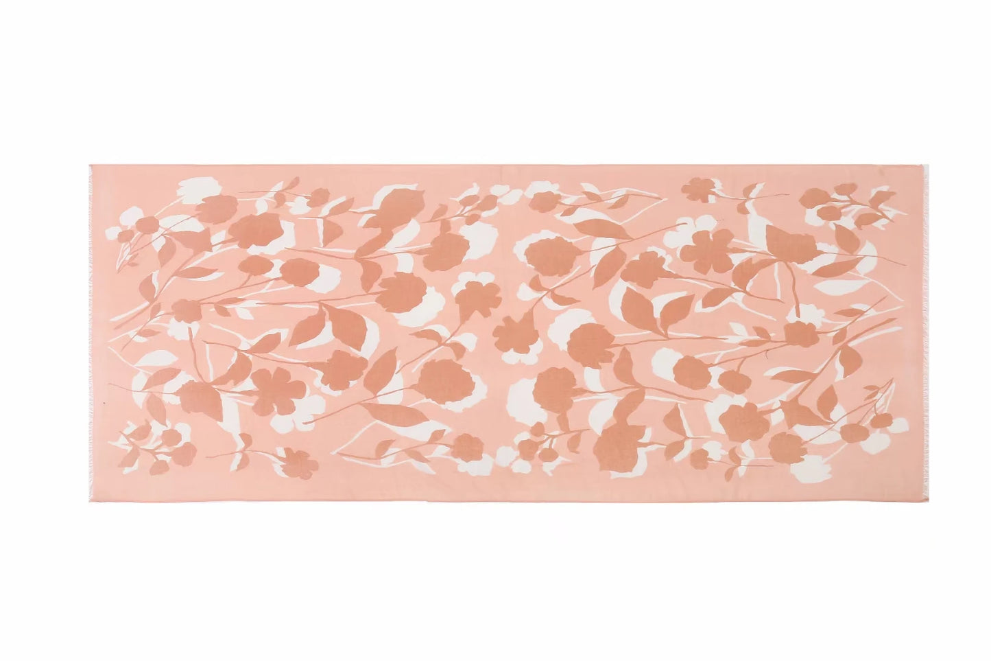 Floral Print Fringe Wrap Scarf - EleganceGeek