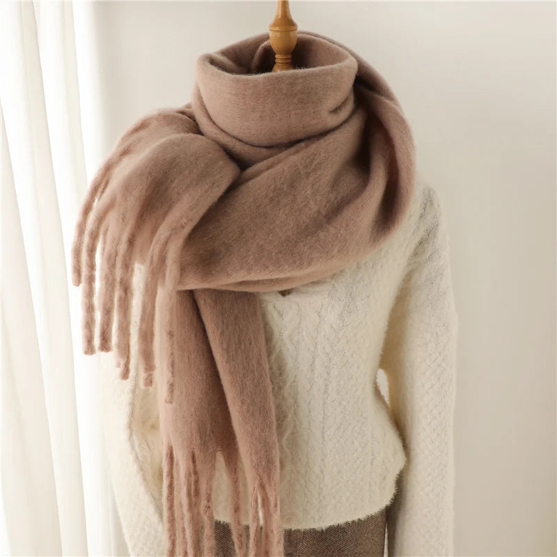 Cashmer Warm Solid Scarf - EleganceGeek