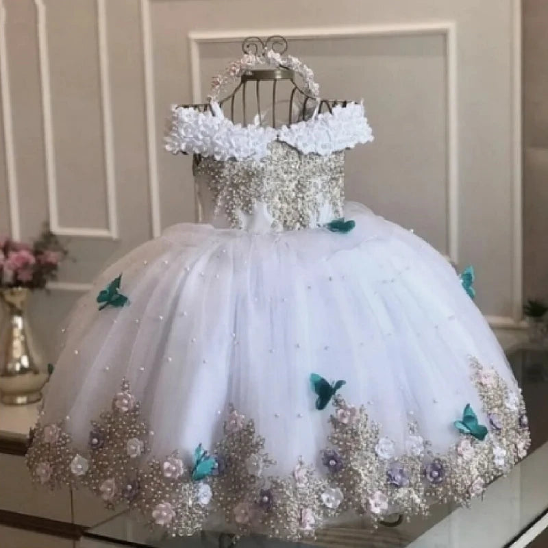 Floral Embellished Wedding dress - EleganceGeek