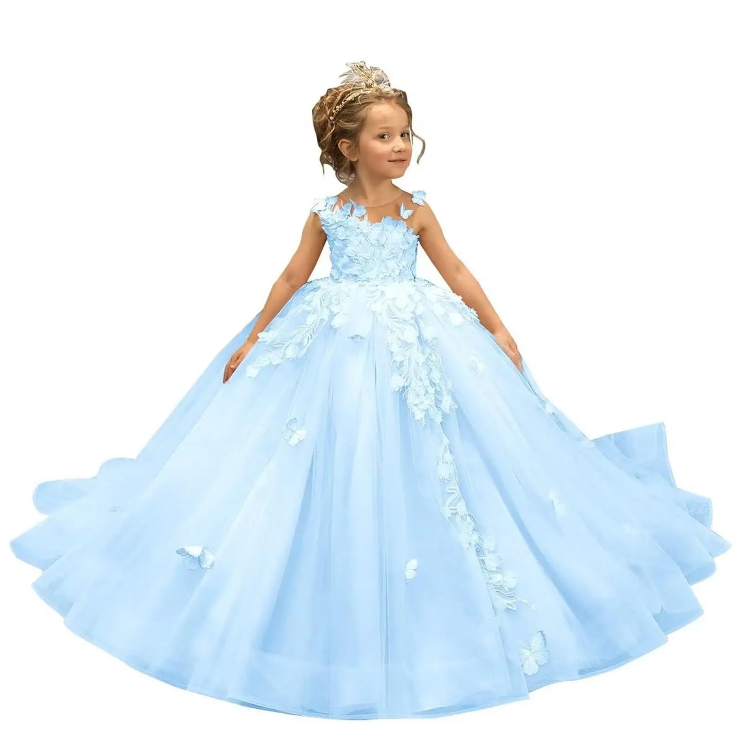 Flower Girl Dress Tulle Butterfly - EleganceGeek