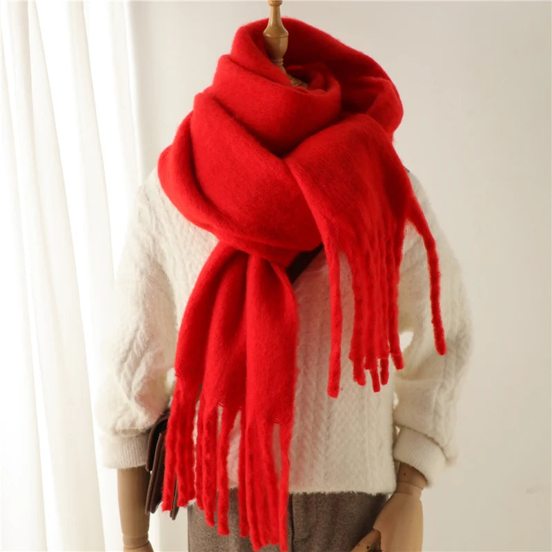 Cashmer Warm Solid Scarf - EleganceGeek