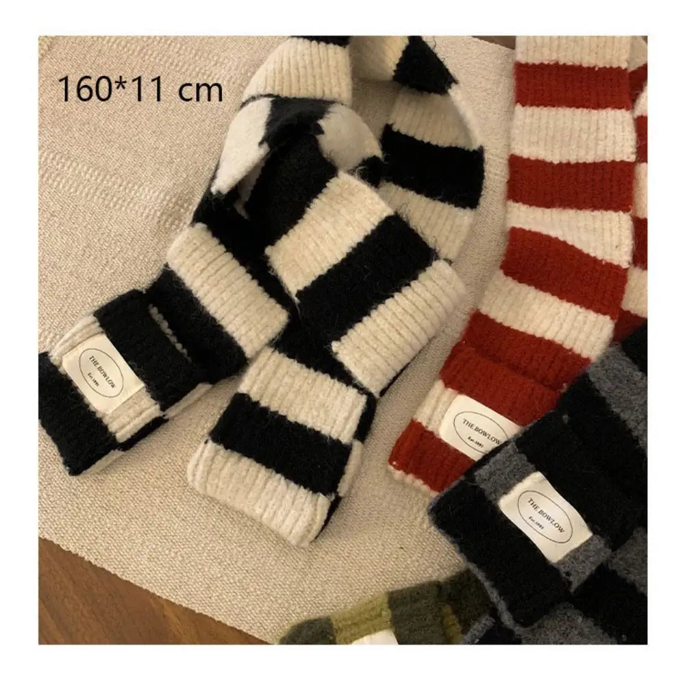 Warm Winter Scarf Soft Striped Long Scarves - EleganceGeek