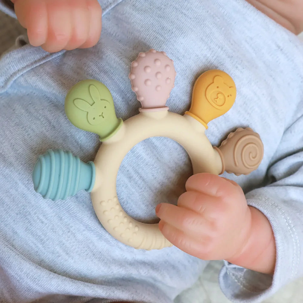 Silicone Baby Teether for Gum Relief - EleganceGeek