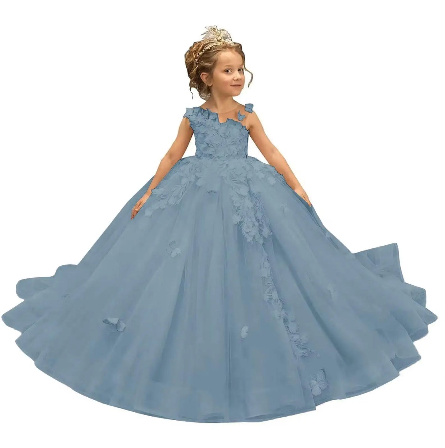 Flower Girl Dress Tulle Butterfly - EleganceGeek