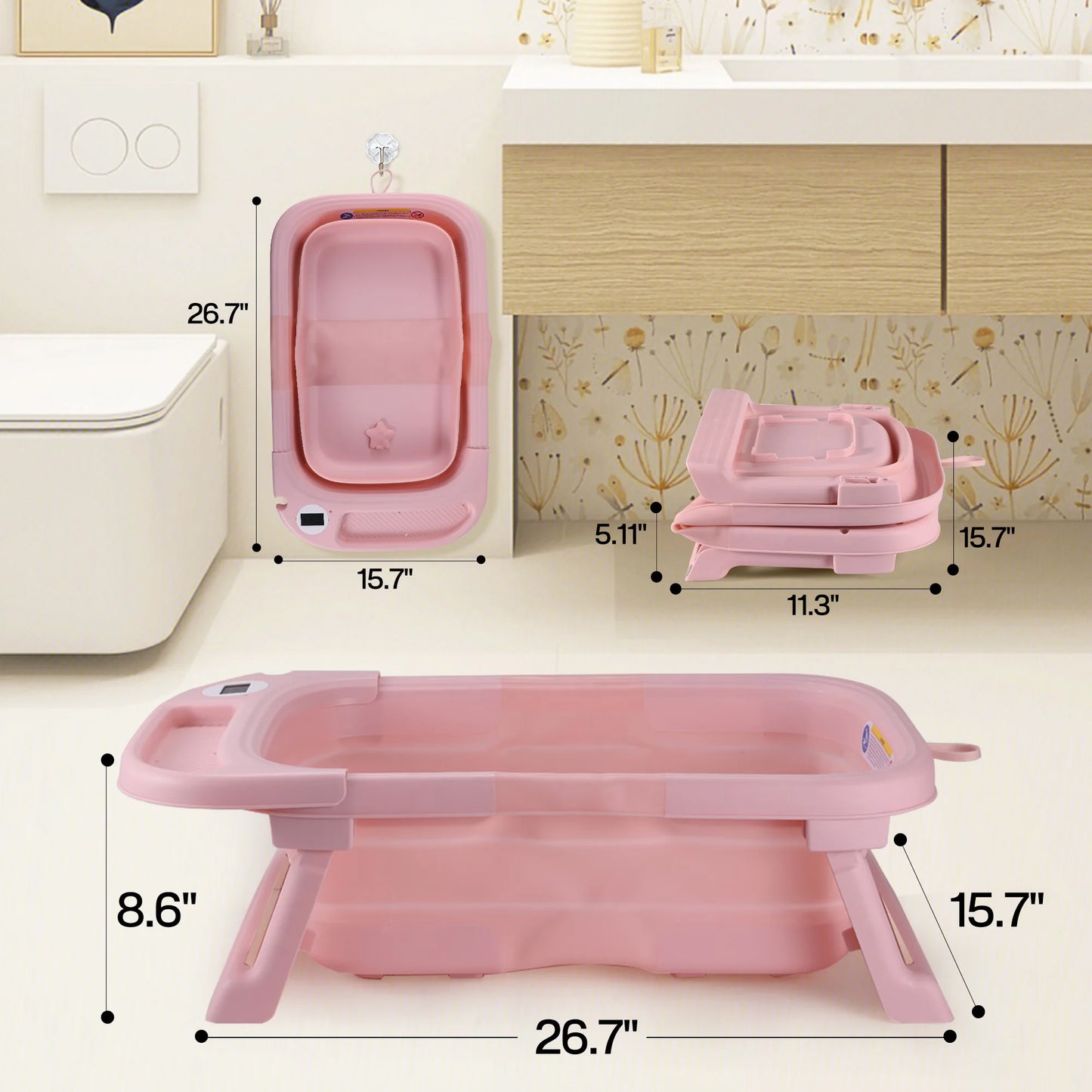 Baby Bathtub with Soft Cushion - EleganceGeek