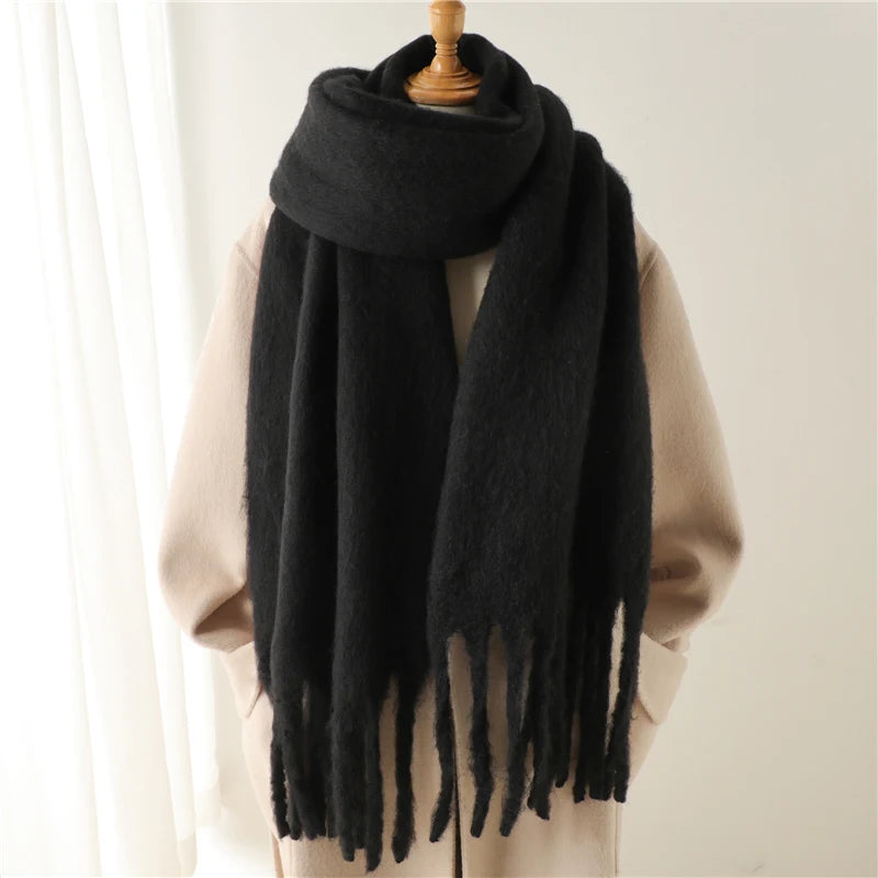Cashmer Warm Solid Scarf - EleganceGeek