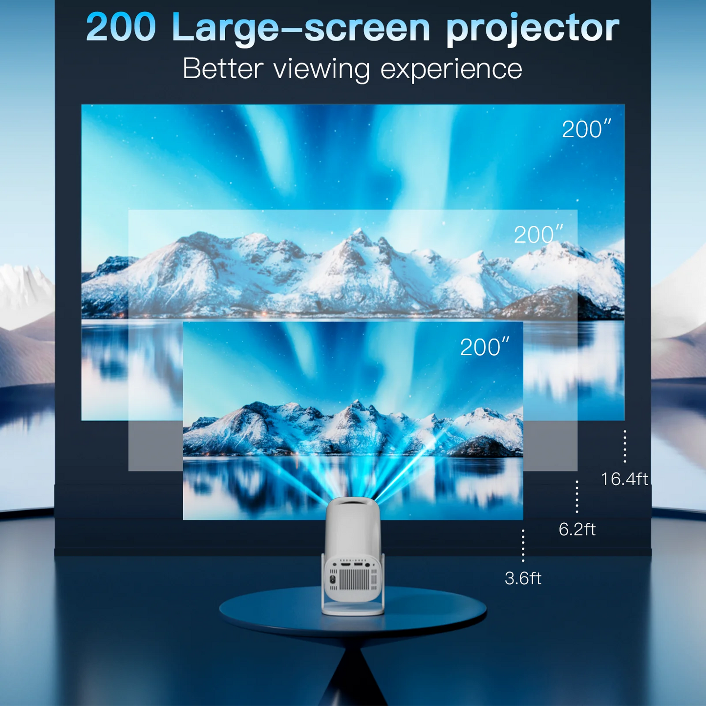 Bluetooth Smart Mini Portable Projector - EleganceGeek