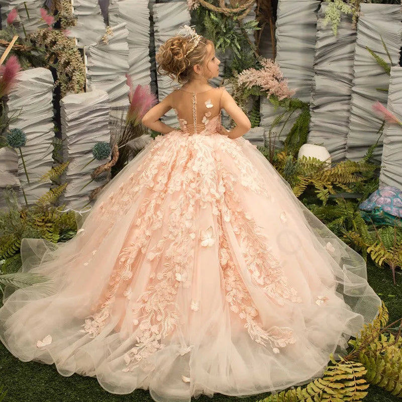 Flower Girl Dress Tulle Butterfly - EleganceGeek
