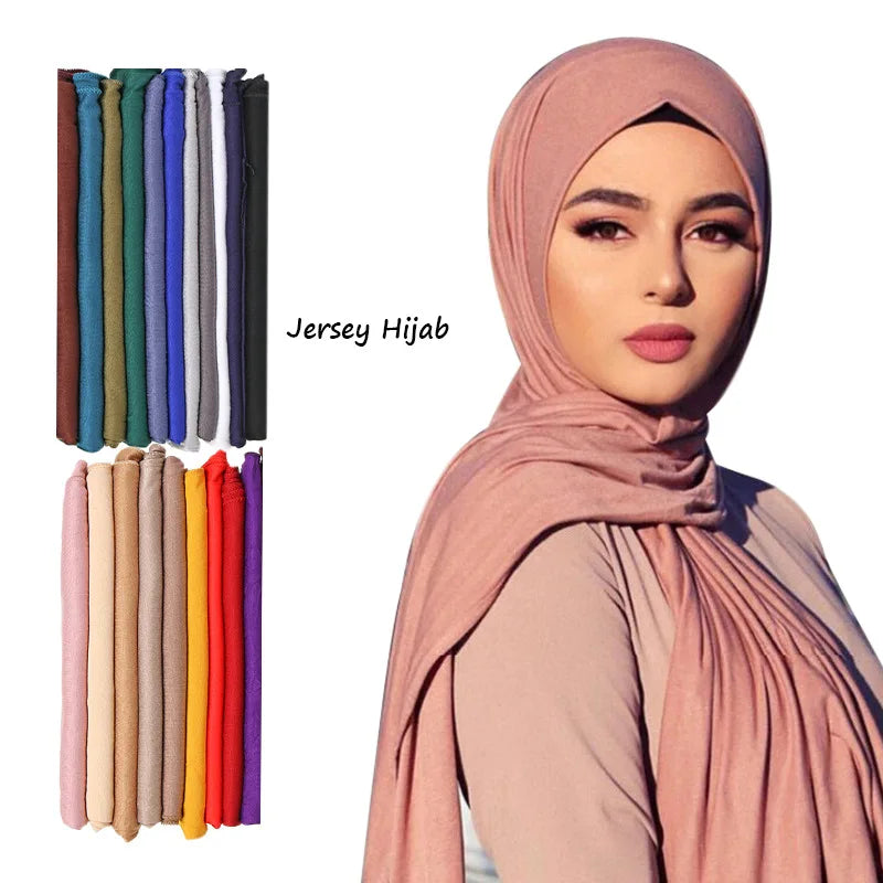 Casual Soft Cotton Jersey Hijab Scarf