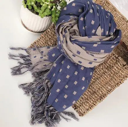 Japanese Design Winter Cotton Warm Women Scarf