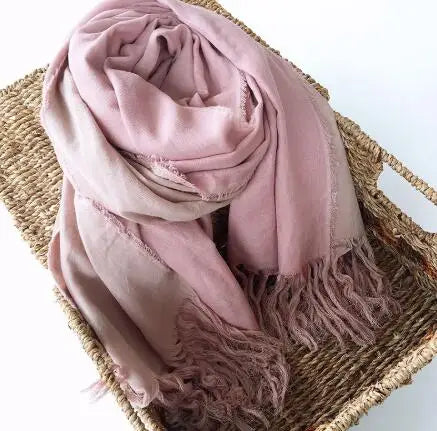 Thickened Warm Double-Sided Cotton Scarves