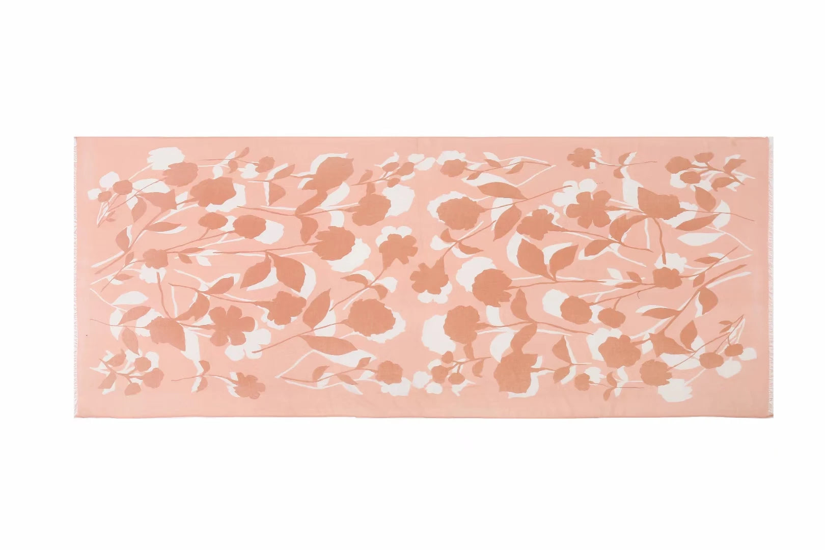 Floral Print Fringe Wrap Scarf - EleganceGeek