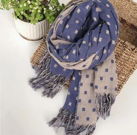 Japanese Design Winter Cotton Warm Women Scarf