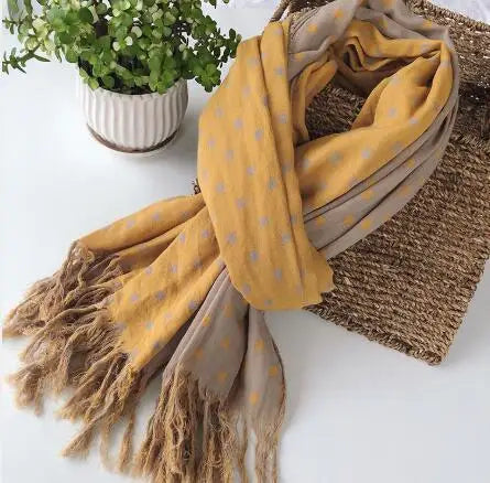 Japanese Design Winter Cotton Warm Women Scarf