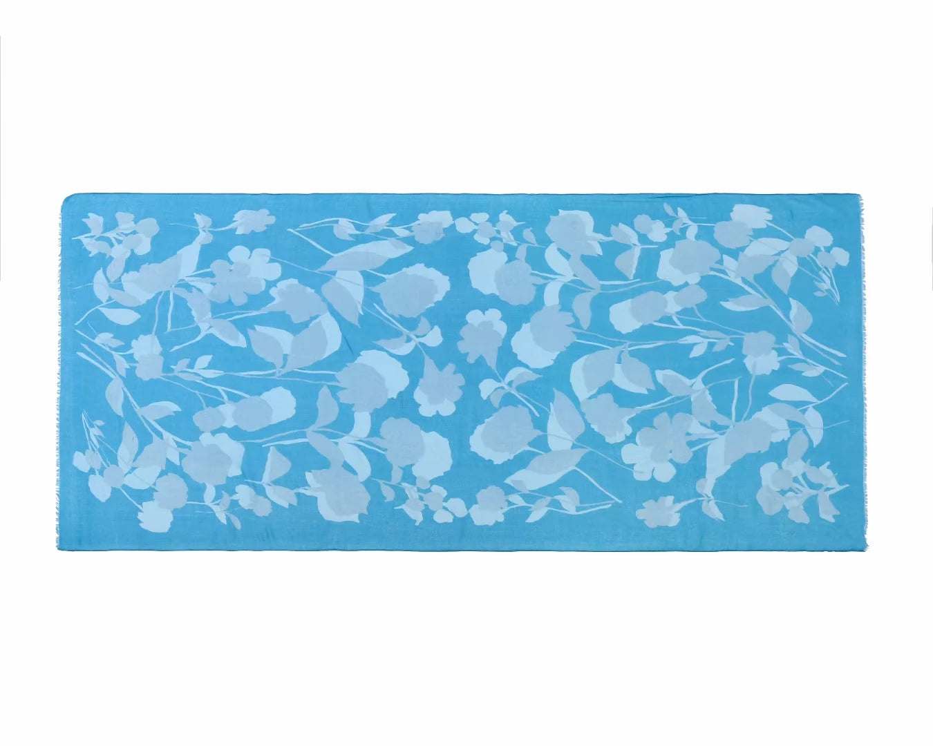 Floral Print Fringe Wrap Scarf - EleganceGeek