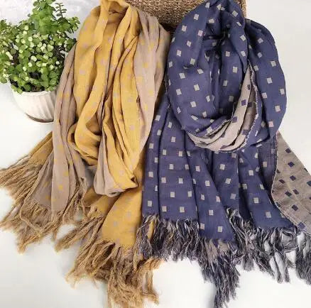 Japanese Design Winter Cotton Warm Women Scarf