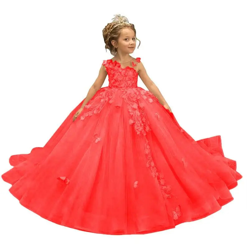 Flower Girl Dress Tulle Butterfly