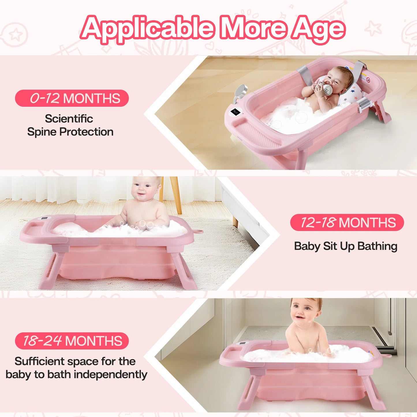 Baby Bathtub with Soft Cushion