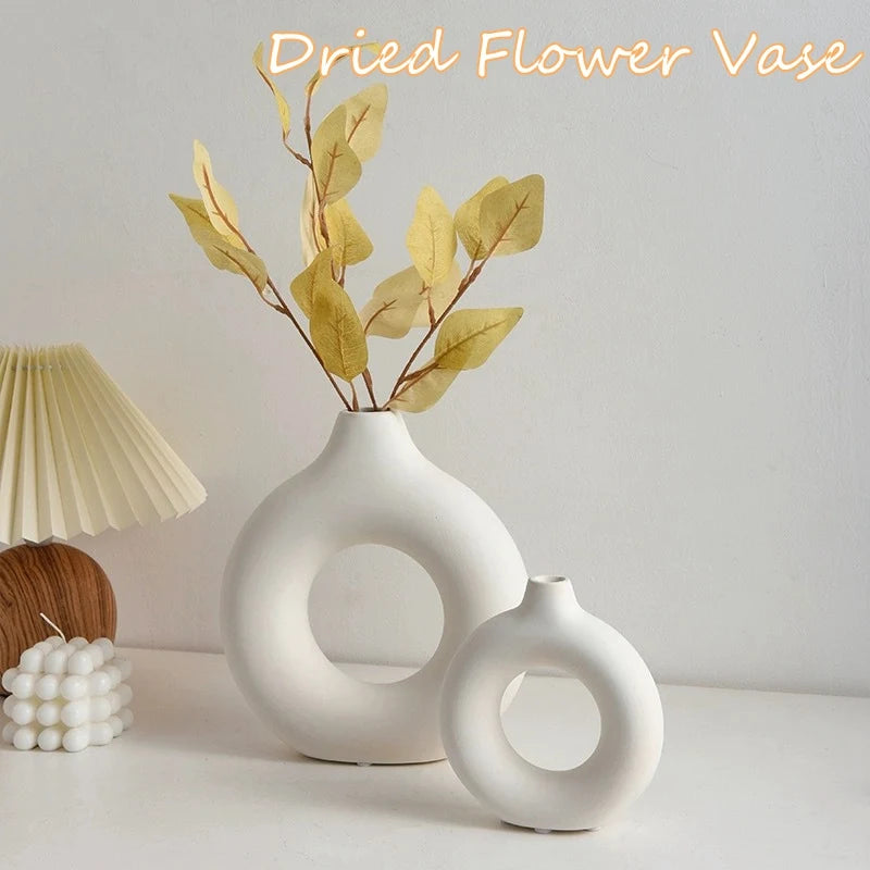 Decorative Ceramic Pure White Vase