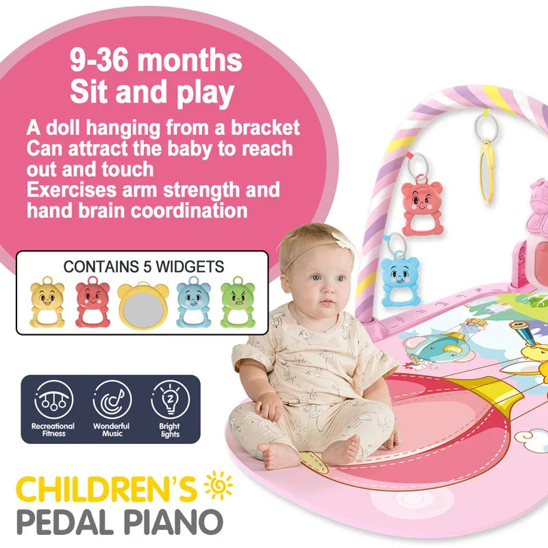 Baby Fitness Stand Music Crawling Blanket