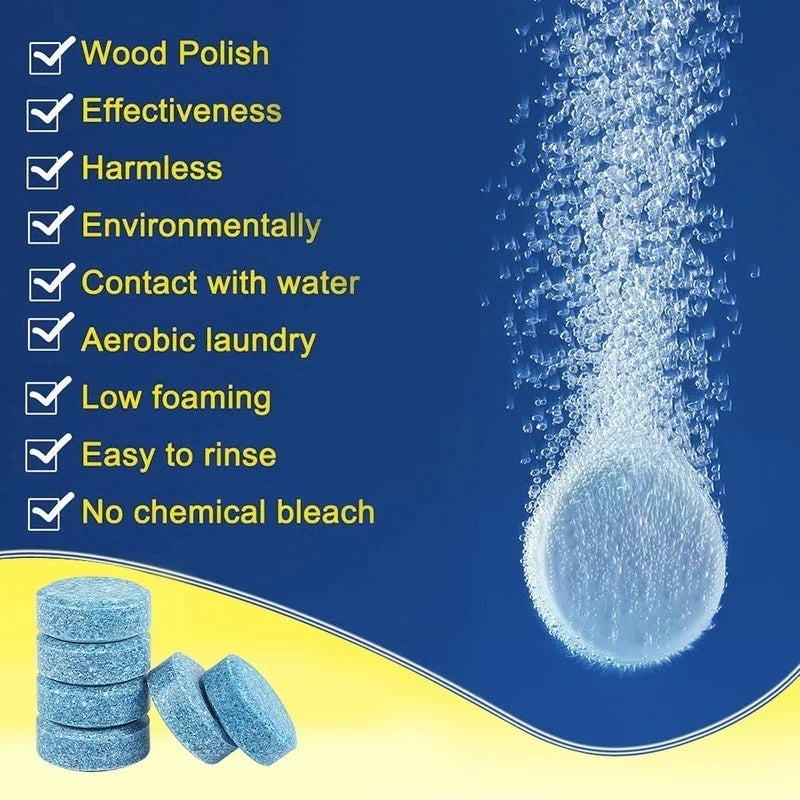 Car Windscreen Wiper Effervescent Tablets Car Glass Solid Cleaner