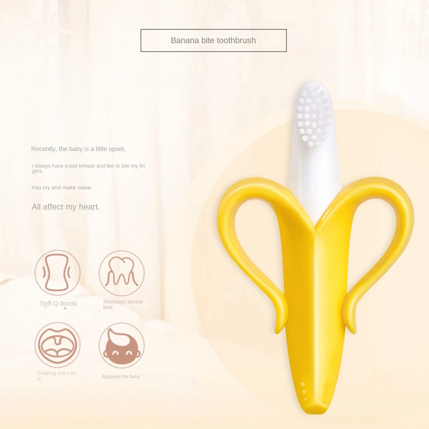 Banana Shape Silicone Baby Teether