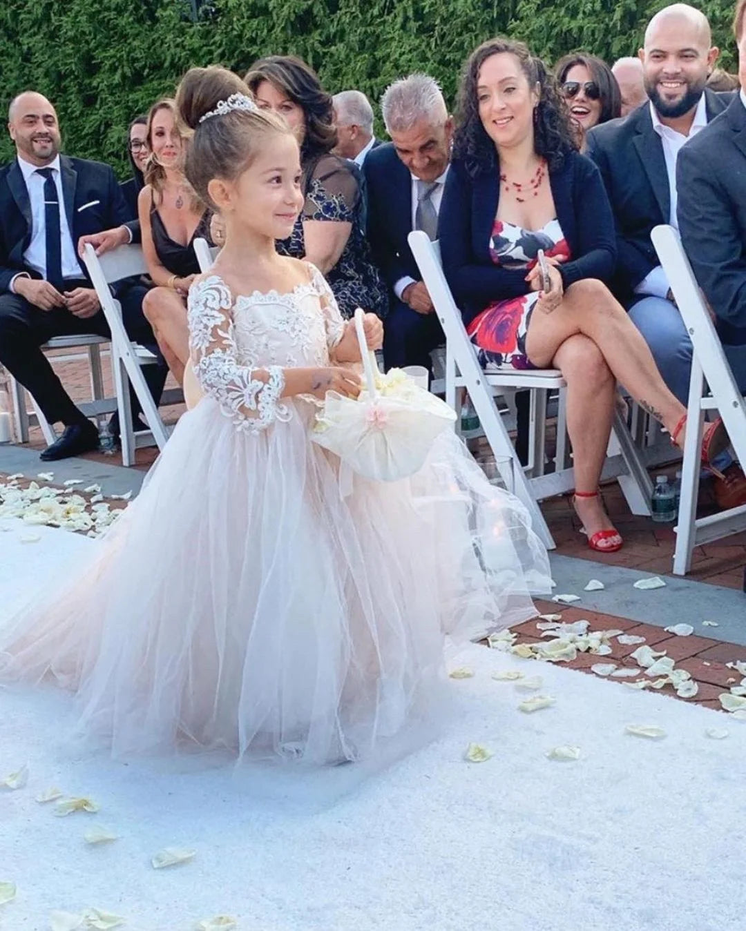 Lace Tulle Flower Girls Dress