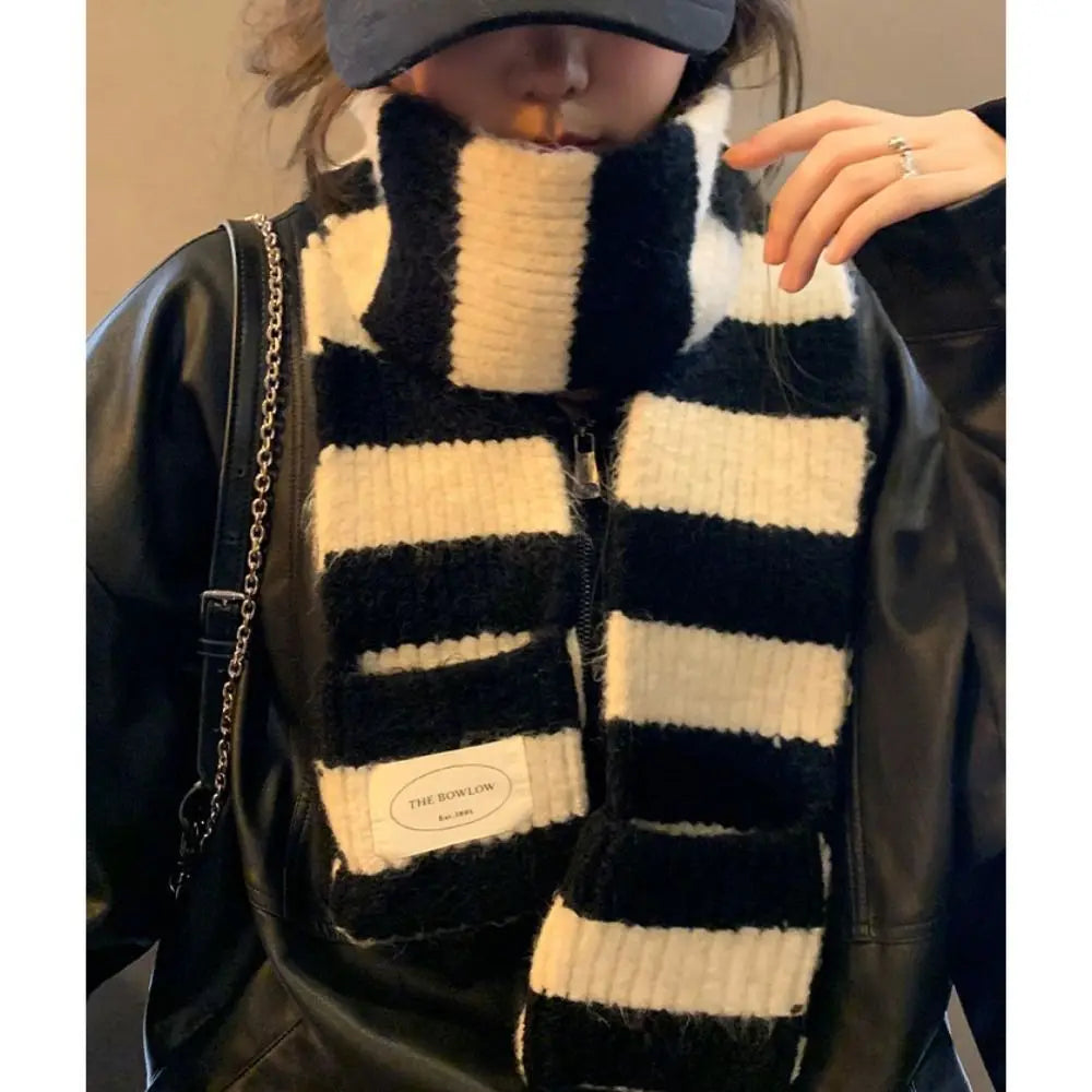 Warm Winter Scarf Soft Striped Long Scarves - EleganceGeek