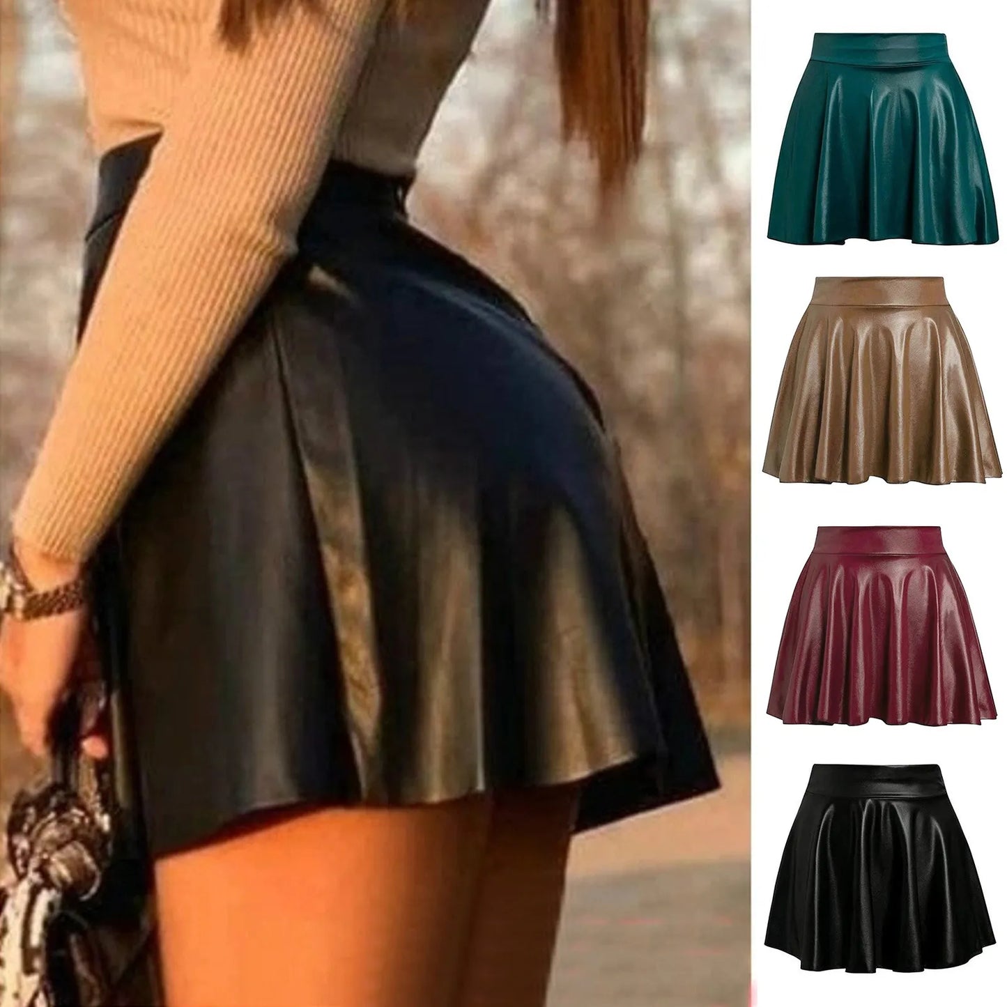 Leather Mini Skirt Women - EleganceGeek