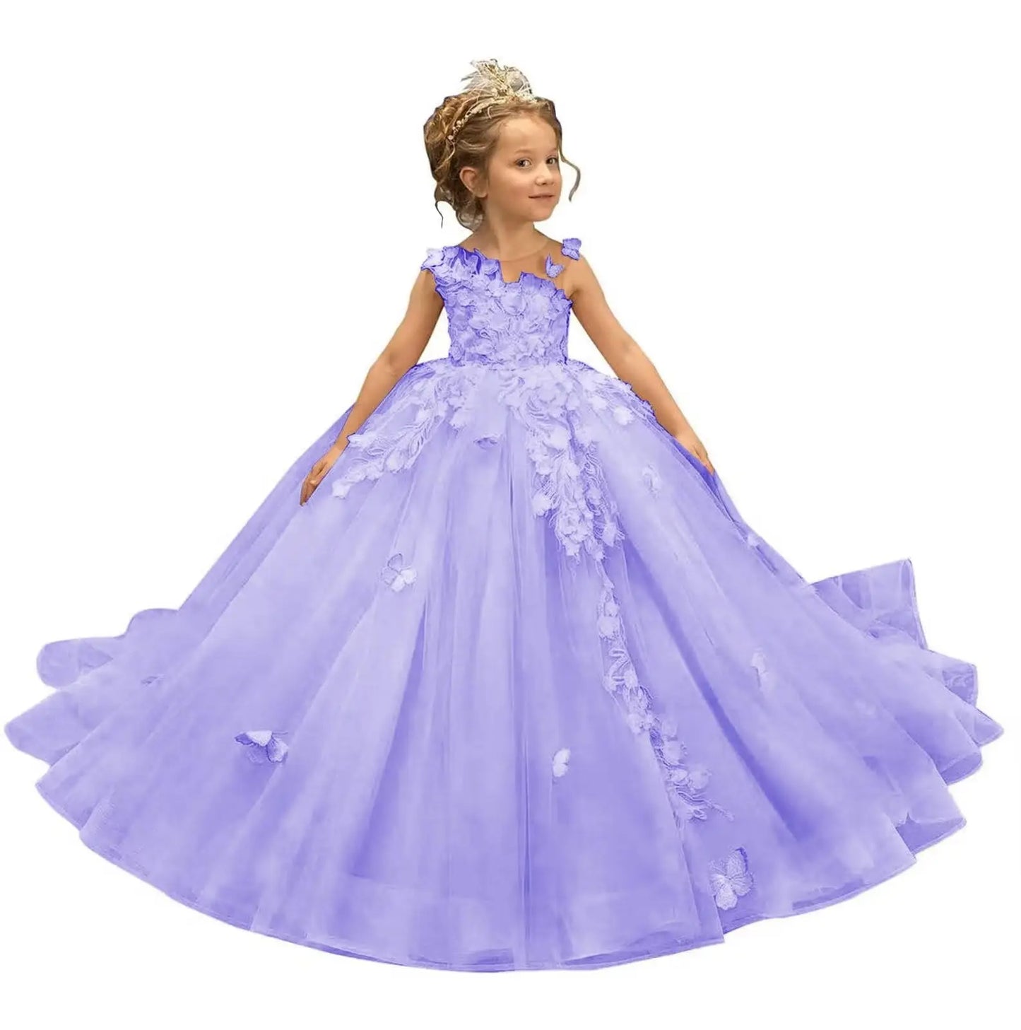 Flower Girl Dress Tulle Butterfly