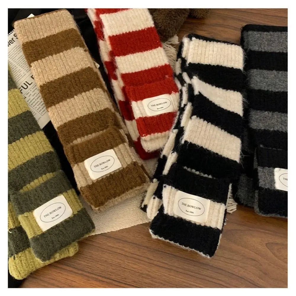 Warm Winter Scarf Soft Striped Long Scarves - EleganceGeek